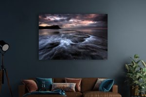 kimmeridge stormy coast art print on canvas
